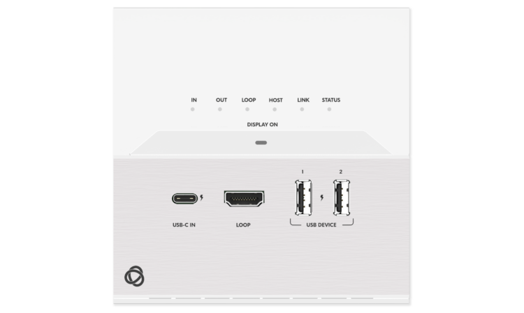 Kramer Series 3, EXT3-C-WP-XR-T, white wall plate with connection slots